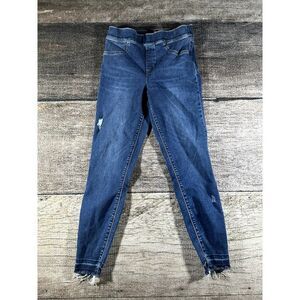 Spanx Jeans Women’s Med Blue Skinny High Rise Medium Wash Whiskered Denim